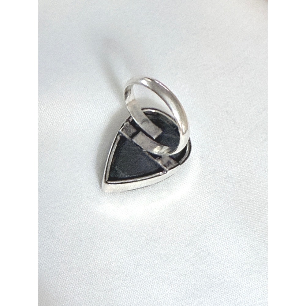 Handcrafted Abalone Ring Women Multi New Silver Plated Adjustable Teardrop - Picture 8 of 11